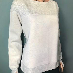 Athleta Two Tone Mid Weight Sweatshirt with Thumb Holes
